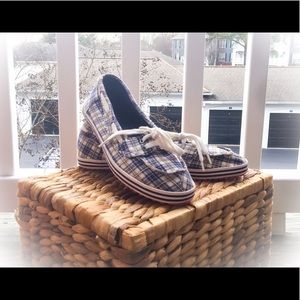 K9 by Rocketdog Womens Blue Plaid Closed Toe Flats